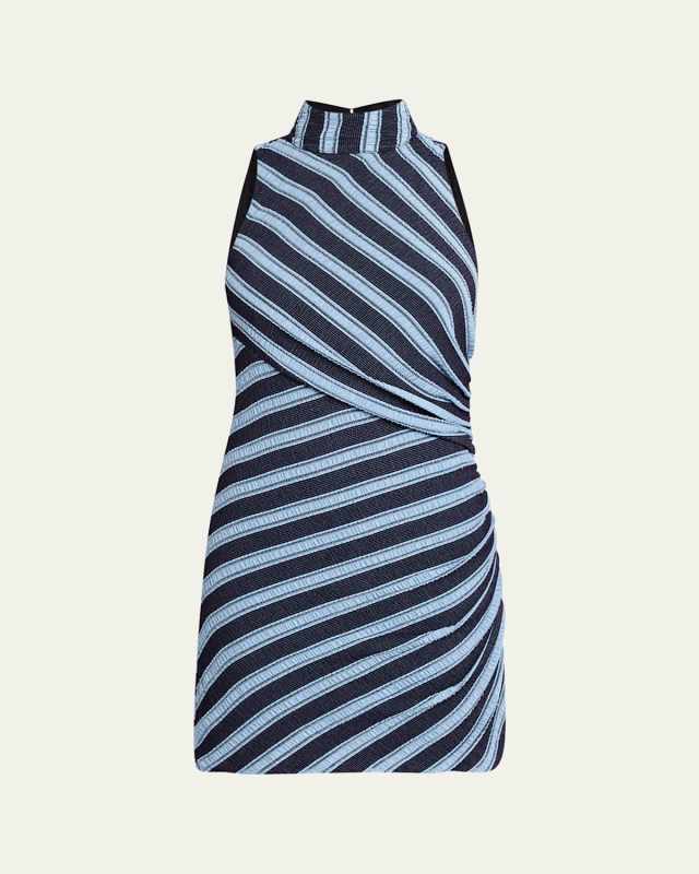 Marisha Mock-Neck Mini Dress
